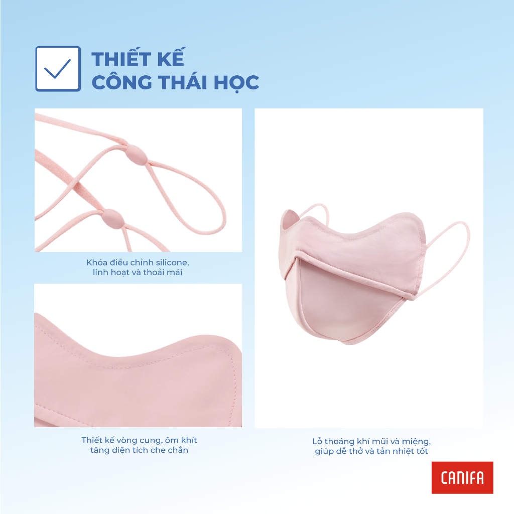 Khẩu trang unisex người lớn CANIFA chống tia UV, kháng khuẩn 5AO26S003