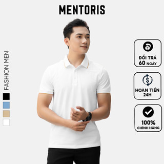 Áo Polo Nam Cao Cấp MENTORIS, Vải Coolmax Cá sấu Co Giãn, thấm hút tốt thiết kế sang trọng MPS207R