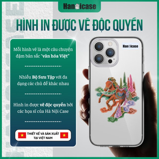Ốp lưng điện thoại Han icase cho iPhone 12 13 14 15 16 17 Chống sốc, ố vàng hình in Ngựa Nội Đỏ