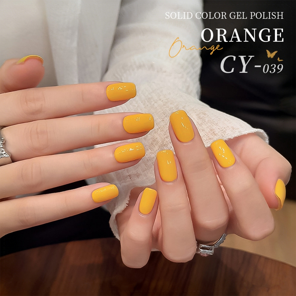 XEIJAYI 40ml - Sơn móng tay dạng gel màu vàng cam, bền màu và phù hợp với mọi tông da.