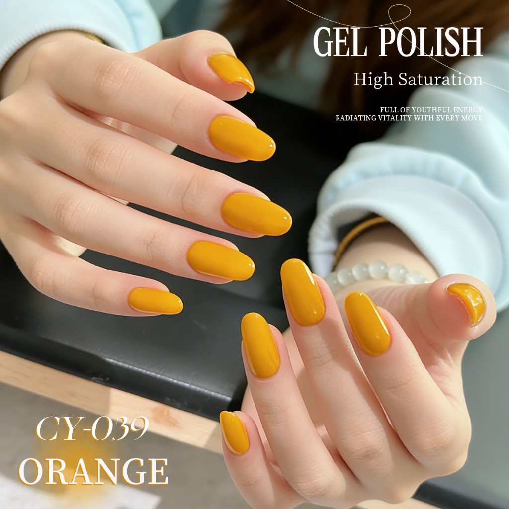 XEIJAYI 40ml - Sơn móng tay Vitality Orange Gel, dung tích lớn và bền màu, phù hợp cho tiệm nail và sử dụng tại nhà.