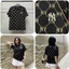 Áo thun unisex cổ tròn MLB Jacquard Dia Monogram Đen chính hãng - 3ATSM0144-50BKS