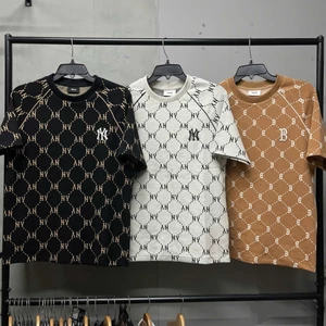 Áo thun unisex cổ tròn MLB Jacquard Dia Monogram Đen chính hãng - 3ATSM0144-50BKS