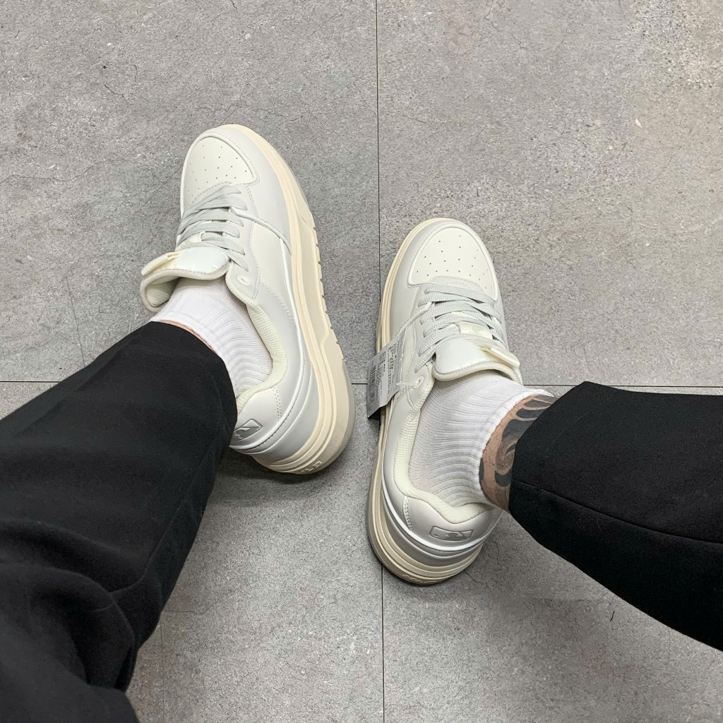 [Chính hãng] Giày MLB Chunky Liner Low New York Yankees Gray Beige - 3ASXCLB3N-50CRS