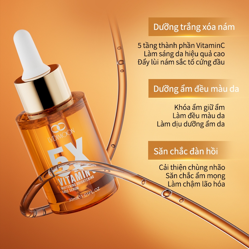 Serum dưỡng trắng 30ml VitaminC kiềm dầu thu nhỏ lcl giảm thâm nám dưỡng sáng chống lão hóa dưỡng ẩm chuyên sâu