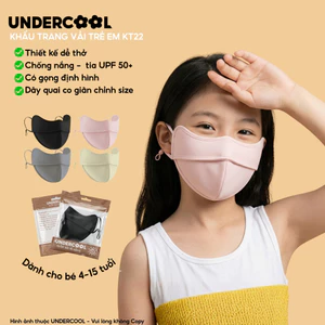 Khẩu Trang Cho Bé UNDERCOOL Chống Tia UV Cao Cấp, Vải Mềm Mịn, Có Lỗ Thông Khí, Quai Đeo Chỉnh Size - Live - KT22