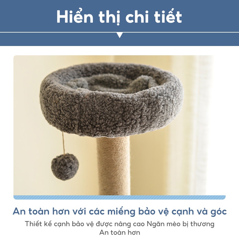 Khung leo trèo cho mèo, giường cho mèo, cây leo cho mèo, dễ lắp ráp, phù hợp cho 1-2 con mèo.