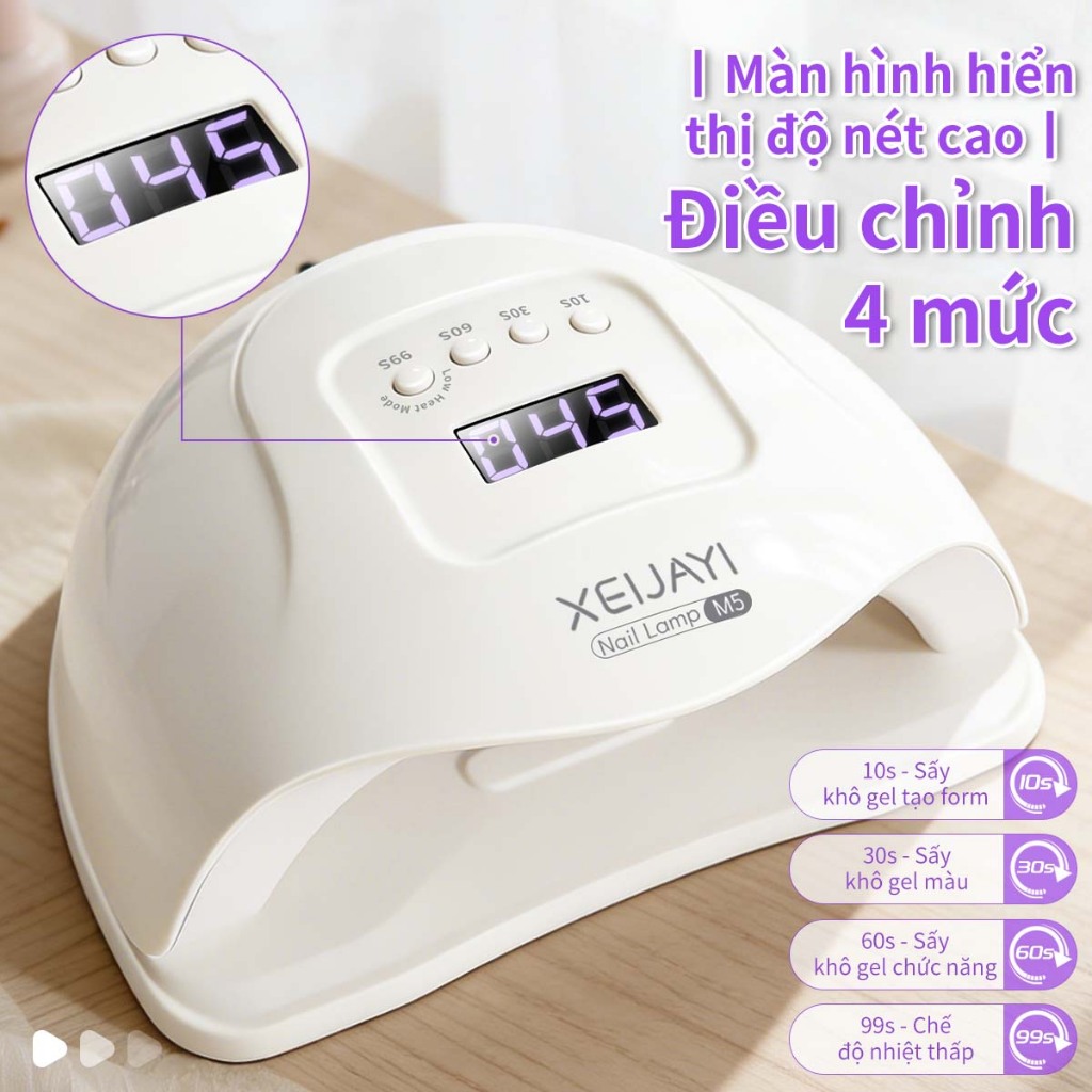 Đèn làm móng M5, cảm biến LED/UV, loại USB, 24 bóng LED.