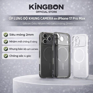 Ốp Lưng Độ Khung Camera lên iPhone 17Pro Max Silicon Dẻo Nhám Mờ Siêu mỏng 2mm cho iPhone ĐỦ Mã