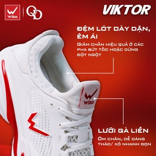 Giày Wika Viktor - Lưỡi Gà Liền Ôm Chân, Bộ Đế Chống Xoắn Giày Pickleball