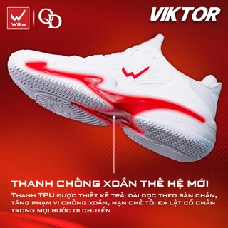 Giày Wika Viktor - Lưỡi Gà Liền Ôm Chân, Bộ Đế Chống Xoắn Giày Pickleball