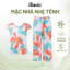 Bộ mặc nhà nữ iBasic thun lạnh quần lửng áo tay cánh tiên HOMW067