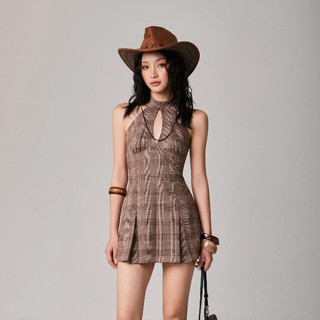 Đầm kẻ caro Spicy Candy Chân váy xếp ly FUDGE DRESS