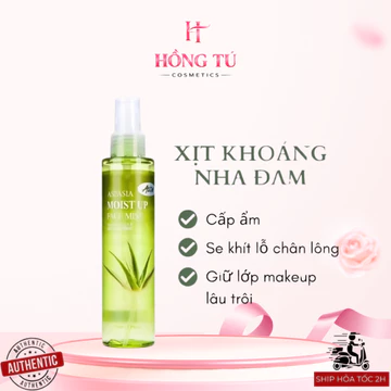 Xịt khoáng Aspasia Moist Up Face Mist Aloe 150ml - xịt khoáng làm dịu cân bằng độ pH và cấp ẩm