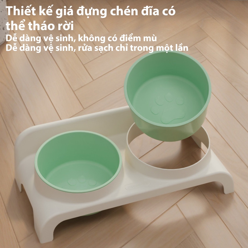 Bát đựng thức ăn cho thú cưng, bát nhựa, dễ vệ sinh, thích hợp cho việc cho mèo và chó ăn.