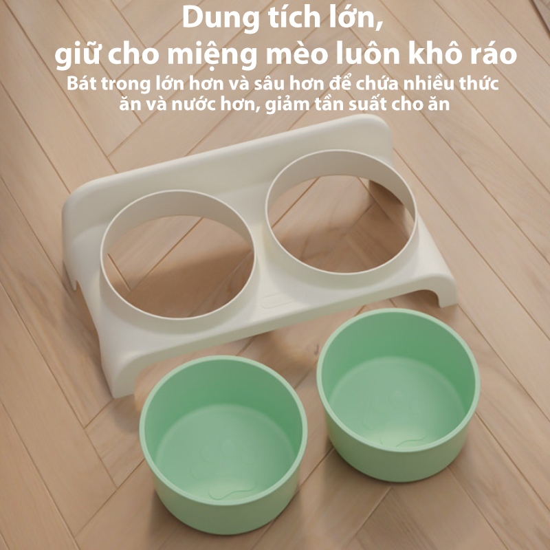 Bát đựng thức ăn cho thú cưng, bát nhựa, dễ vệ sinh, thích hợp cho việc cho mèo và chó ăn.