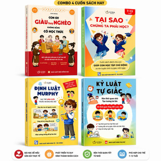 Sách - Combo 4 cuốn: Định luật Murphy + Kỷ luật tự giác + Tại sao chúng ta phải học + Giàu hay nghèo