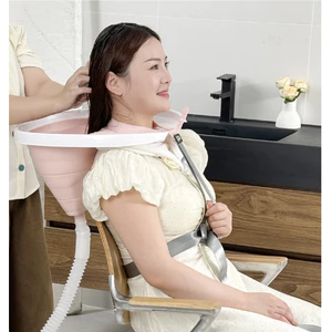 Chậu gội đầu tại nhà thông minh cho bà bầu, chậu ngồi gội đầu có thể gấp gọn tiện dụng, chậu gội người già