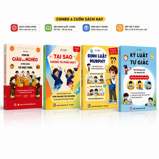 Sách - Combo 4 cuốn: Định luật Murphy + Kỷ luật tự giác + Tại sao chúng ta phải học + Giàu hay nghèo