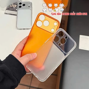 Ốp lưng iphone 17/16/15/14/13/12/11/Pro/Max/Plus/Air/7/8/x silicon lưng nhám có nhiều màu sắc có viền camera nhô cao