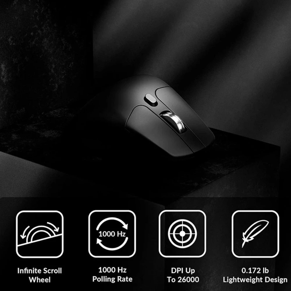Chuột không dây Keychron M6 Silent 3 Mode Pixart 3311 26000 DPI 2 Scroll 800mAh
