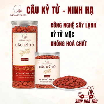Kỷ Tử đỏ (Hạt Kỳ Tử đỏ), Câu Kỷ Tử pha trà thảo mộc với Táo Đỏ, Long Nhãn, Hoàng Cúc -Organic Fruits