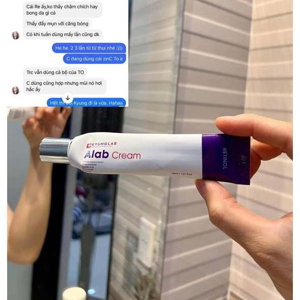 (Mua kem tặng 1 nạ)Kem retinol chống lão hoá tái tạo làn da KyungLab Alab Cream 30ml-ThyLee
