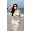 Bikini đi biển áo quây Kèm SAO BIỂN + VÁY NHÚN ren đuôi cá sang chanh chảnh HAN.T SHOP [T02]