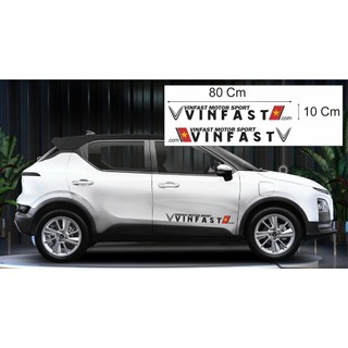 Decal Dán Xe VinFast Motor Sport 80x10cm – Tem Logo Thể Thao Cao Cấp ( cắt ghép dễ phù hợp xe tối màu)