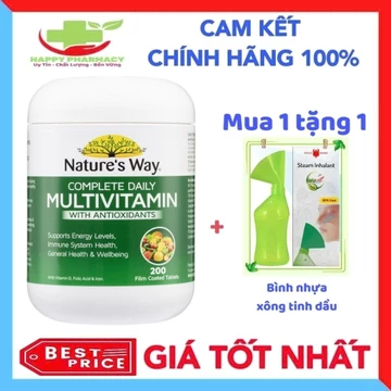 [Chính hãng] Vitamin Tổng Hợp Nature’s Way Complete Daily Multivitamin, Vitamin Hữu Cơ, Tăng Sức Đề Kháng