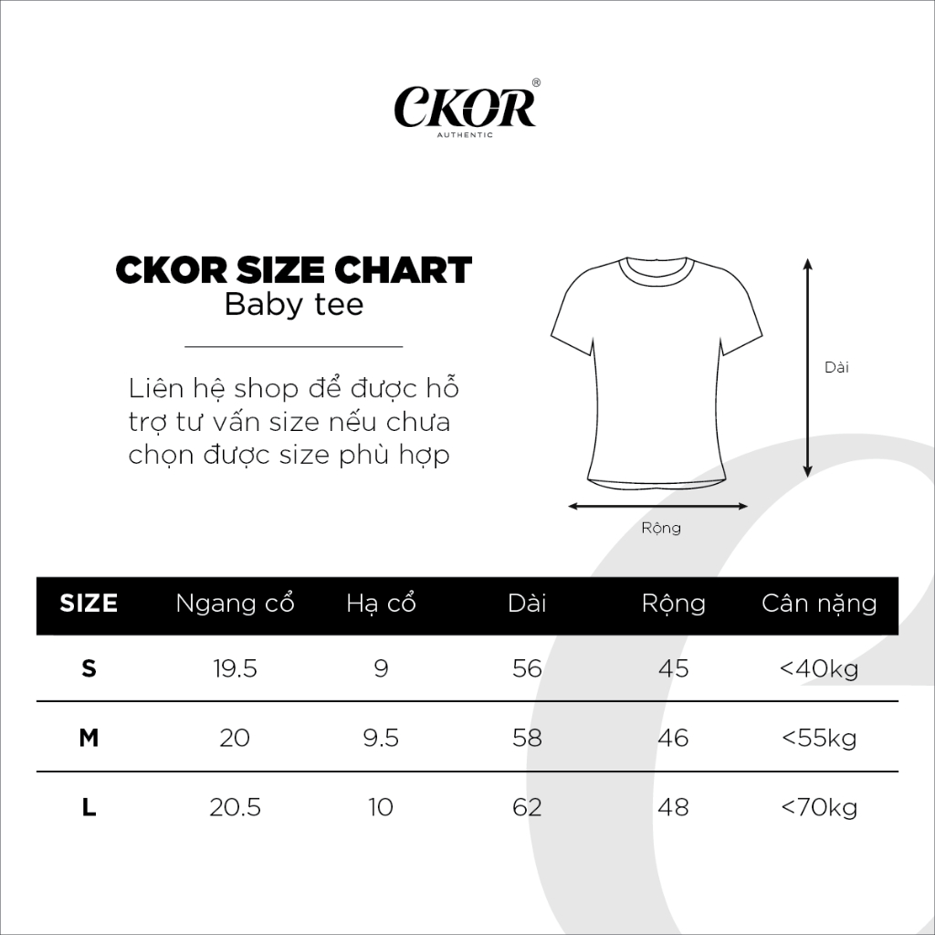 [Sale mẫu mới] Áo Thun Nữ Trơn Baby Tee ôm eo nhẹ COTTON COMPACT form tôn dáng tôn da CKOR