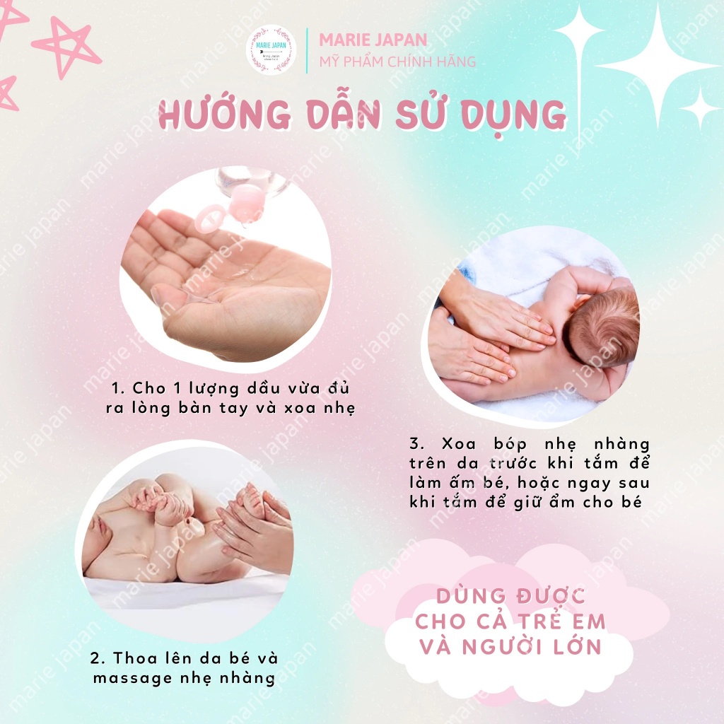 Dầu mát xa dưỡng ẩm cho bé Johnson's baby oil 50ml