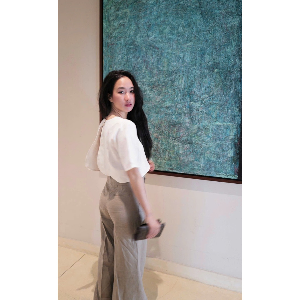 𝗥𝗼𝗺𝗲 𝗟𝗶𝗻𝗲𝗻  - Áo Linen cổ tròn