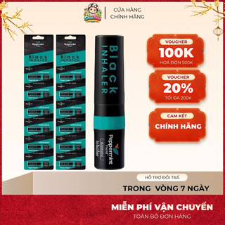 [VỈ 6 ỐNG] Hít Thông Mũi Peppermint Black Mint Field Thái Lan