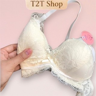 T2T Áo lót ren cao cấp không gọng đệm 2.5cm ren mềm mại nâng ngực đẹp, thoáng mát.