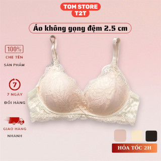 T2T Áo lót ren cao cấp không gọng đệm 2.5cm ren mềm mại nâng ngực đẹp, thoáng mát.