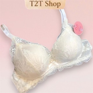 T2T Áo lót ren cao cấp không gọng đệm 2.5cm ren mềm mại nâng ngực đẹp, thoáng mát.