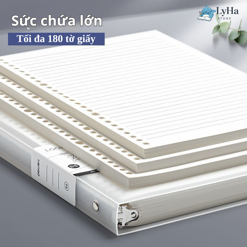 ( Tặng Sticker ) Sổ Còng Sắt Giấy Rời LyHa A4 A5 B5 Binder 120 Trang Giấy Dày 100gsm Tháo Mở Dễ Dàng Học Tập