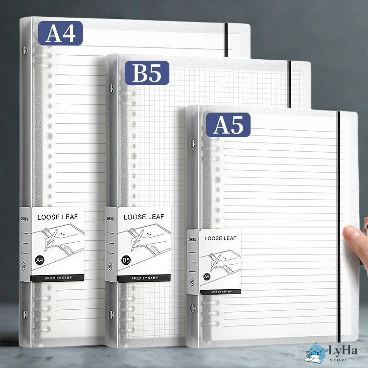 ( Tặng Sticker ) Sổ Còng Sắt Giấy Rời LyHa A4 A5 B5 Binder 120 Trang Giấy Dày 100gsm Tháo Mở Dễ Dàng Học Tập