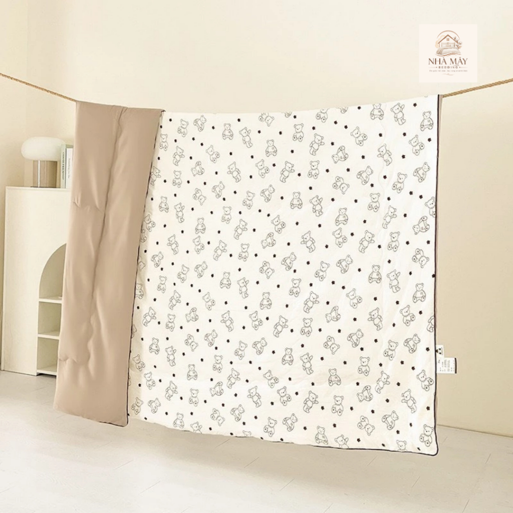 Chăn Cotton Đũi Hè Loại Đẹp, Chăn Hè Mềm Mịn Thoáng Mát Nhiều Mẫu - [1m8 x 2m] D7