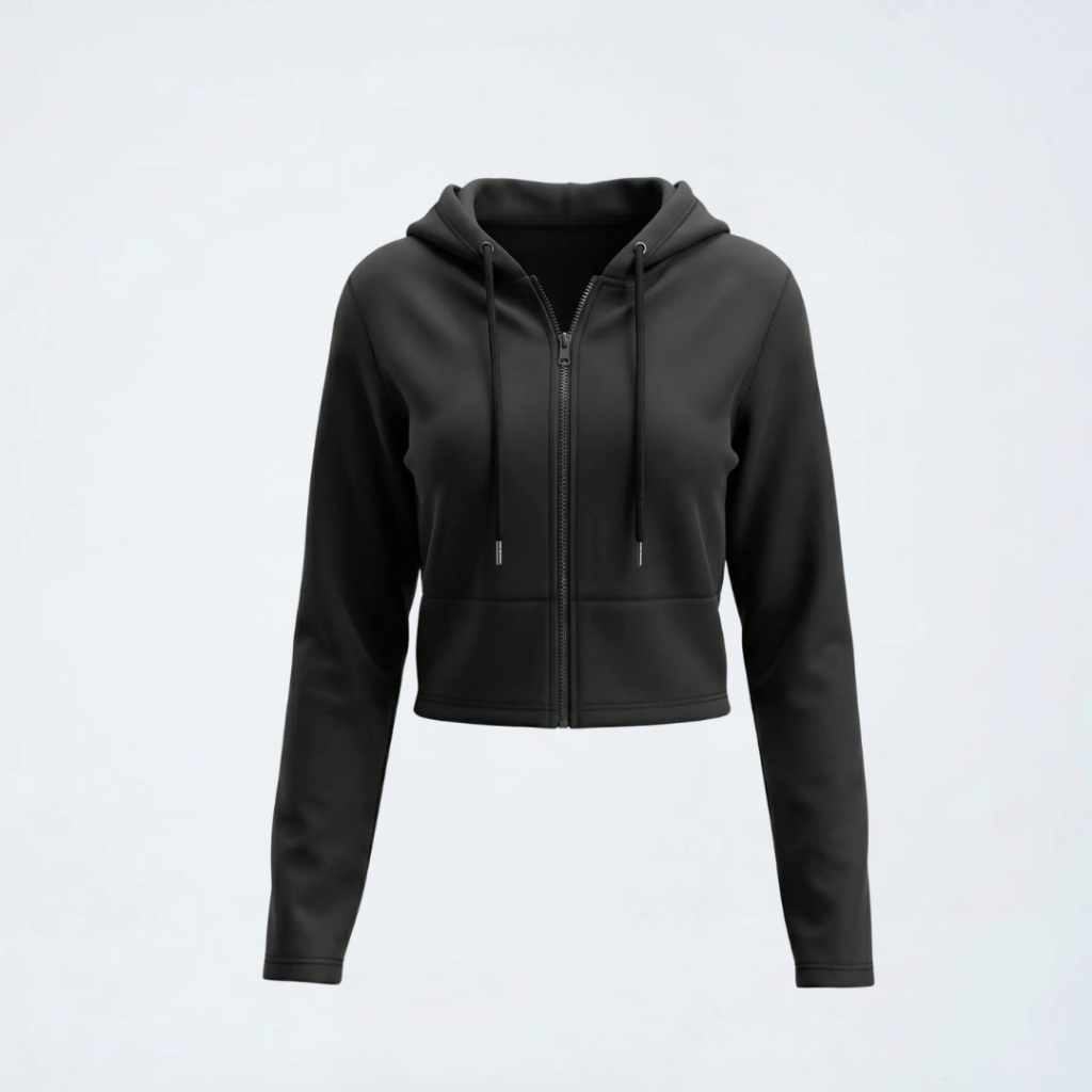 Áo Hoodie Zip Nữ Croptop Màu Đen Black Muse Hoodie Set – Tuyên ngôn của cô gái hiện đại