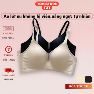 T2T Áo Lót Nữ Không Gọng Đúc Su Đệm Mỏng 0,5cm Dáng Bra Tam Giác Nâng Đẩy Tự Nhiên