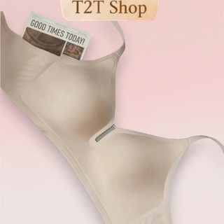 T2T Áo Lót Nữ Không Gọng Đúc Su Đệm Mỏng 0,5cm Dáng Bra Tam Giác Nâng Đẩy Tự Nhiên