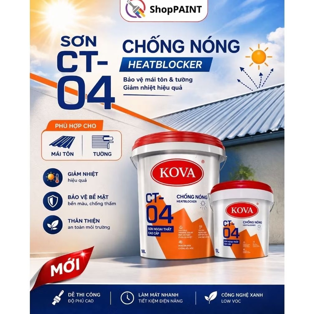 Chống Nóng Cho Mái Tôn Và Tường Ngoại Thất KOVA CT-04 [Hàng Chính Hãng ...
