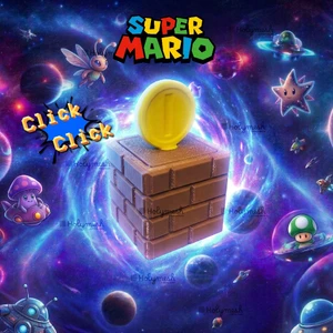 Đồ chơi in 3d Coin Mario Clicker - Mario Galaxy - Nintendo ấn giảm stress kèm 1 switch - Holymesh