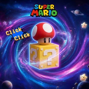 Đồ chơi in 3d Nấm Mario Clicker - Mario Galaxy - Nintendo ấn giảm stress kèm 1 switch - Holymesh