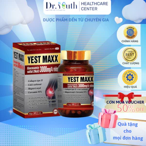 Viênn uống YEST MAXX bổ sung dịch khớp Glucosamin 3000mg giúp giảm đau nhức, mỏi khớp tứ chi – Lọ 60v