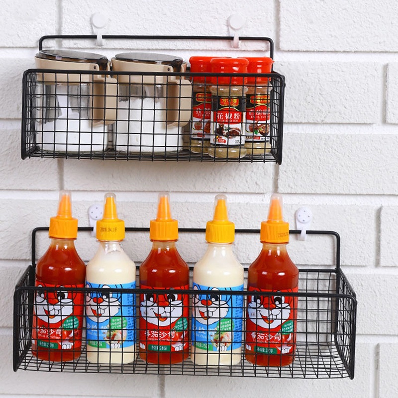 Set 2 kệ lưới dán tường để đồ nhà tắm, nhà bếp, kệ  dán tường để đồ đa năng SH0070 giá treo tường