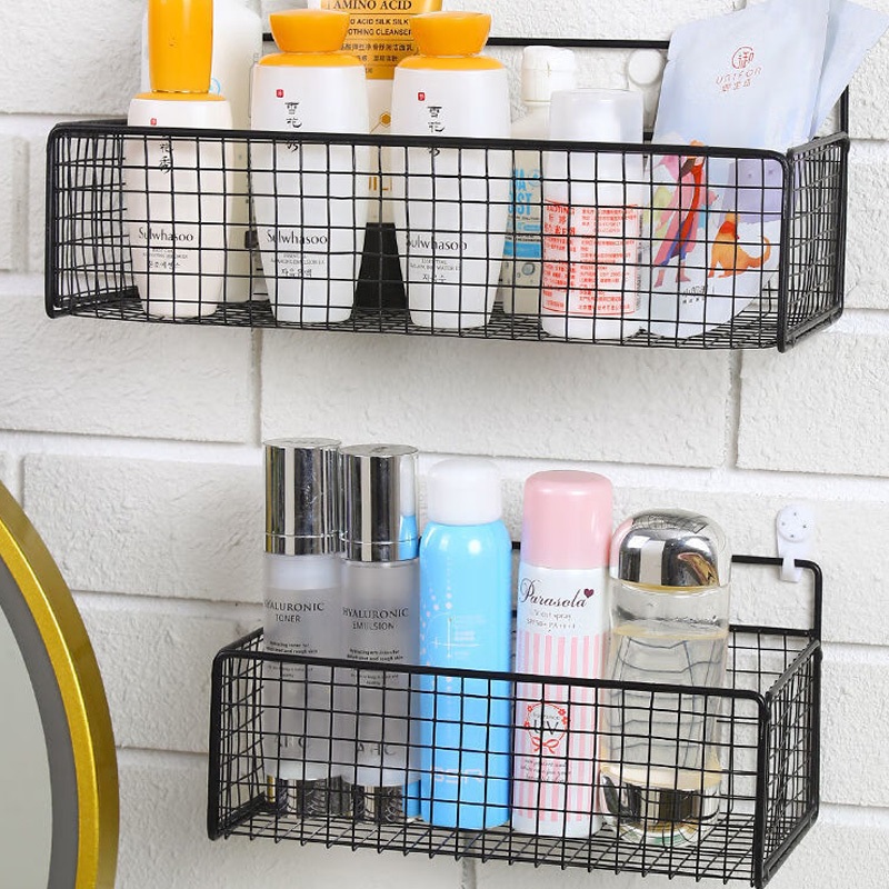 Set 2 kệ lưới dán tường để đồ nhà tắm, nhà bếp, kệ  dán tường để đồ đa năng SH0070 giá treo tường