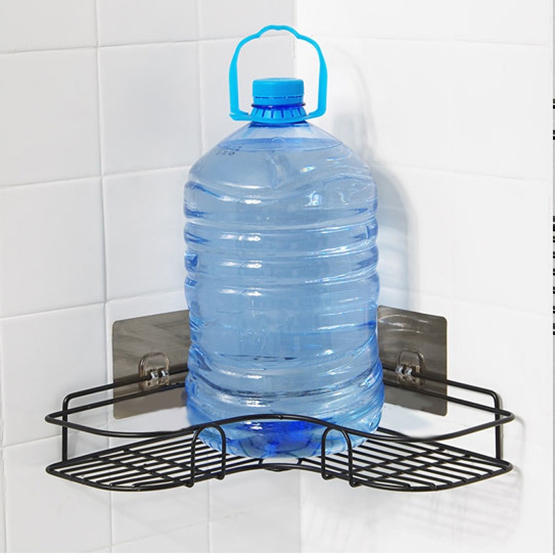Kệ inox lưới tam giác Sh0071, kệ  góc tam giác nhà tắm, giá để đồ đa năng , kệ tam giác dán tường
